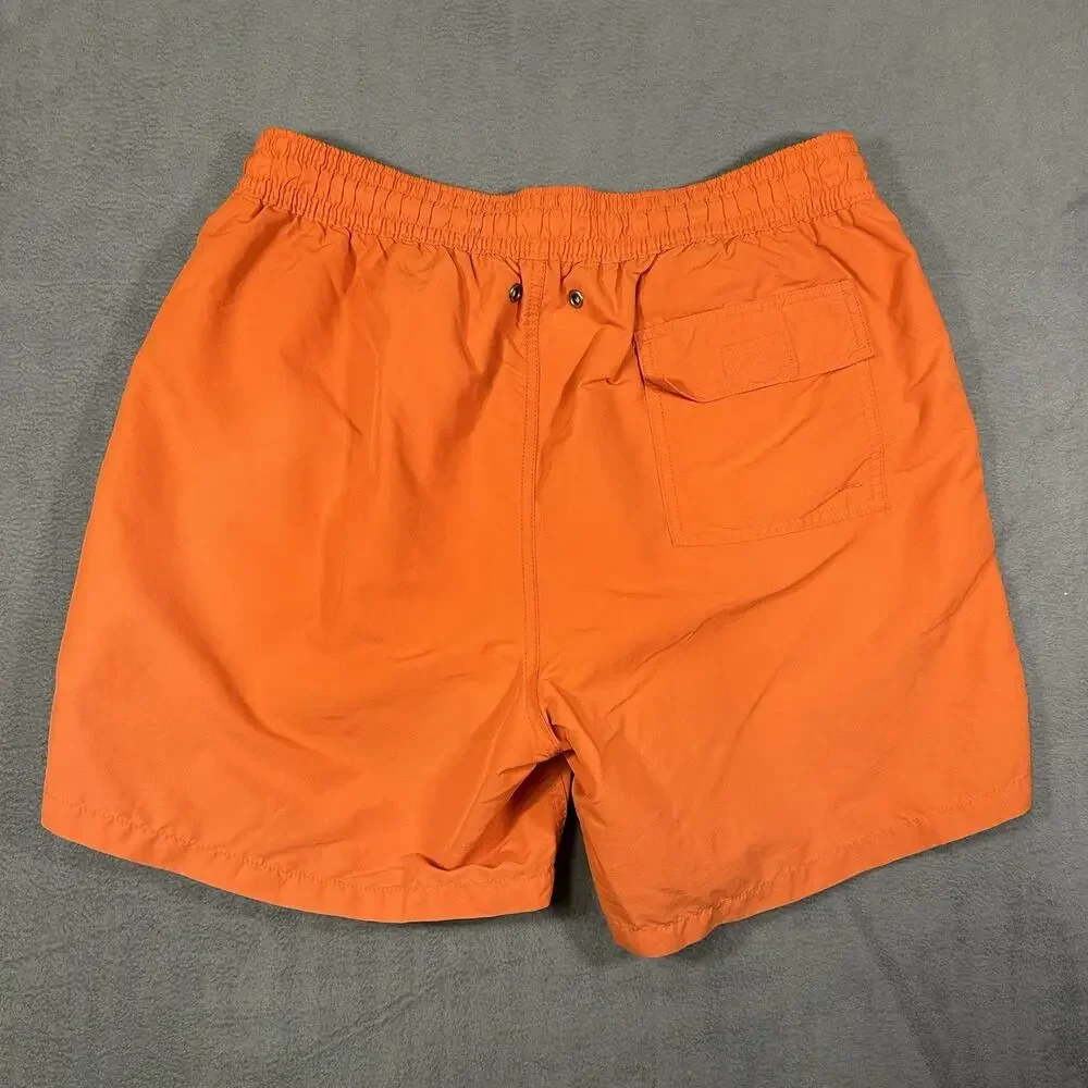 Polo Ralph Lauren Swim Trunks Shorts Men’s Size L Large Orange Surfing Logo